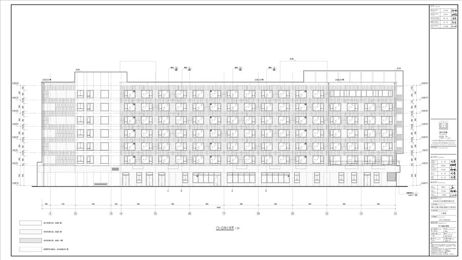 06公寓楼_建施_301改_1~14轴立面图.jpg