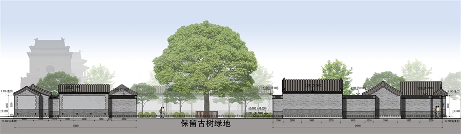 08立面图——保护一棵老槐树标注.jpg