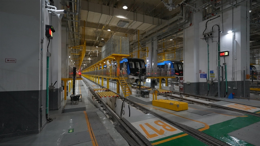 5、运用库柱间设置安装接触网开关的矮墙，充分利用柱间空间.JPG